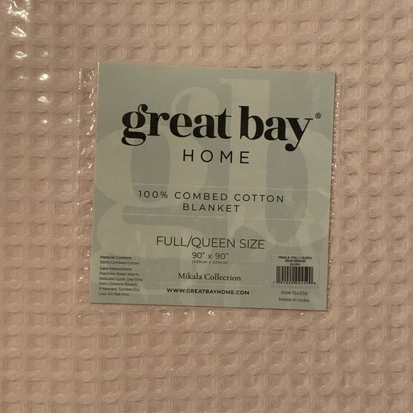 NWT Great Bay Home Waffle Blanket - blush in color - Picture 2 of 5